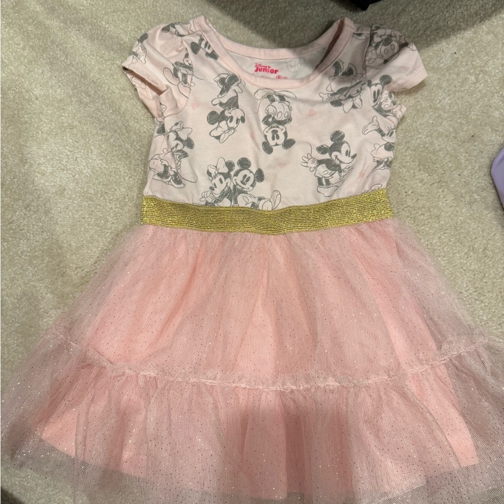 Disney Mickey Mouse Pink and Gold Dress